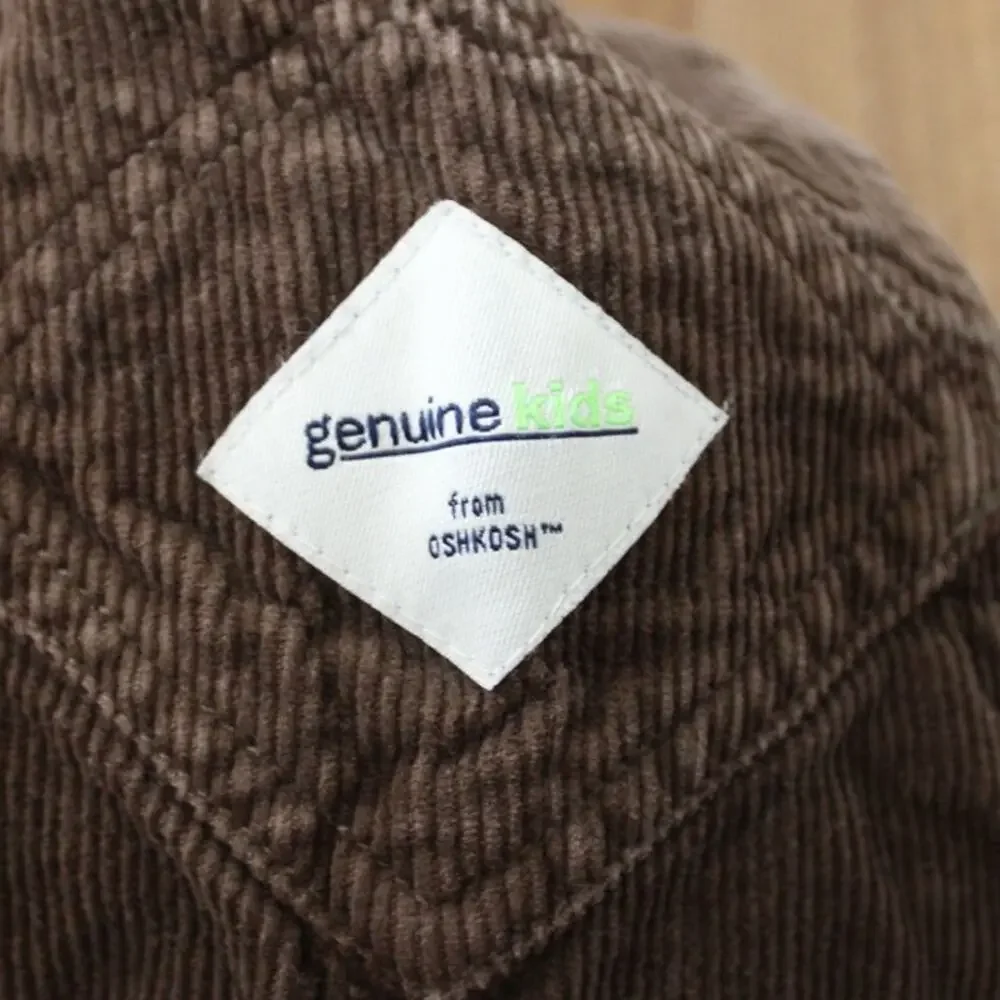 Vintage‎ OshKosh Brown Corduroy Cargo Style Overalls 12 Month
